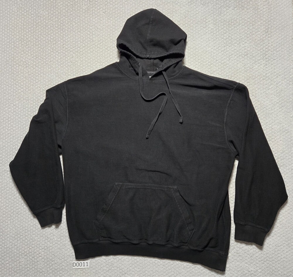Blue 84 Hoodie ~ Men’s XXL ~ Black Corduroy like material ~ Front Pocket